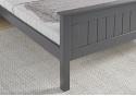 4ft6 Double Torre Dark grey painted wood bed frame, high foot end panel 5
